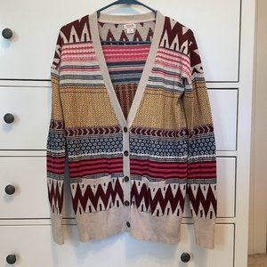 Mossimo patterned cardigan, Size M